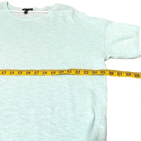 EILEEN FISHER Flower Green Organic Linen Cotton Lightweight Sweater Top XL - Picture 9 of 10